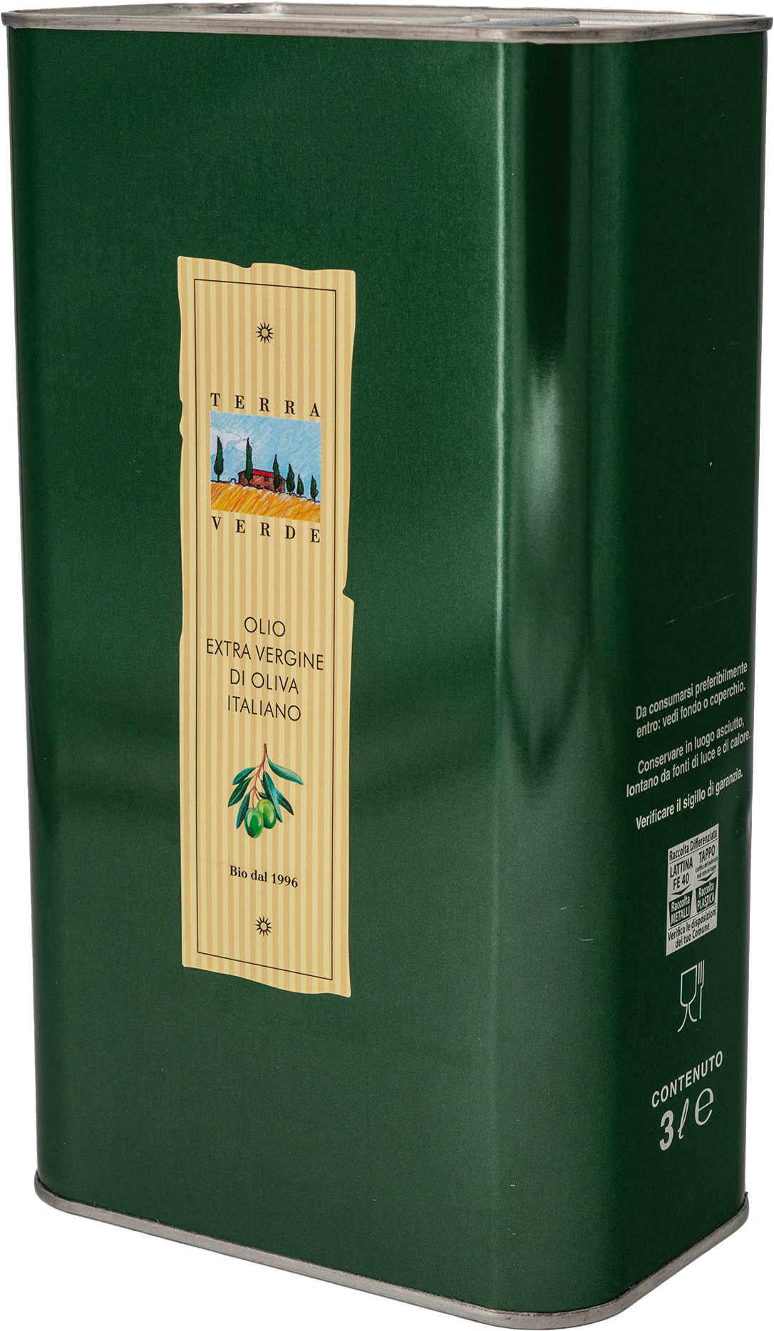 Terra Verde: Bio Olivenöl extra vergine, 3 Liter